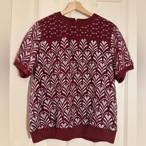 Daniel Rainn Red and White Crew Neck Sweater